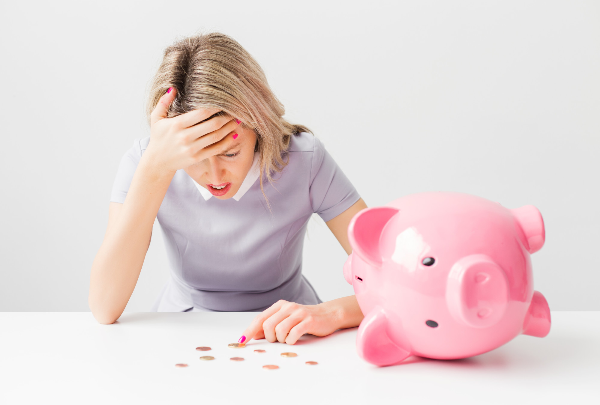 Woman Stressed Over Savings